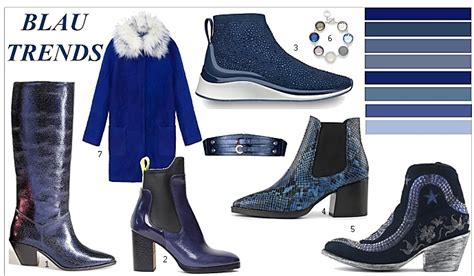 Blaue Schuhe und Stiefel 